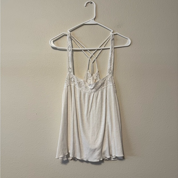 Lucky Brand Tops - Lucky Brand Ivory Lace Detail Top